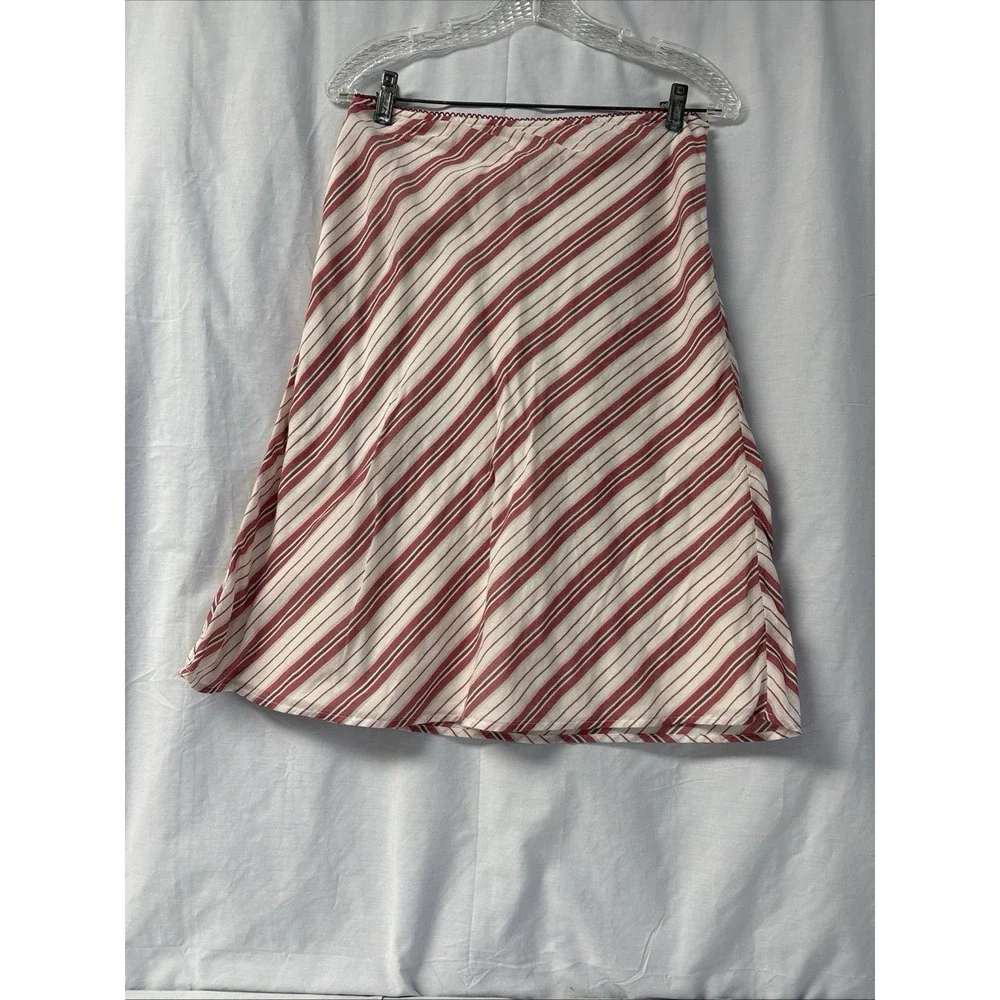 Ann Taylor Loft - A Line Skirt Women’s Size 4 Multicolored Striped Lined 28Wx24L